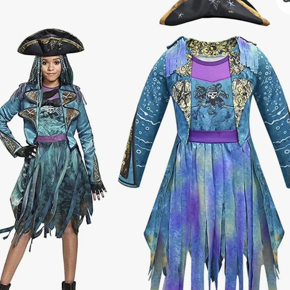 5pc UMA Descendants Halloween COSTUME WIG pirate 7 8 COSPLAY - Picture 1 of 12